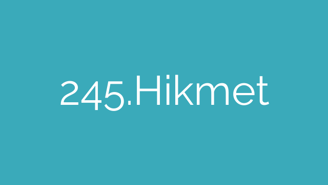 245.Hikmet